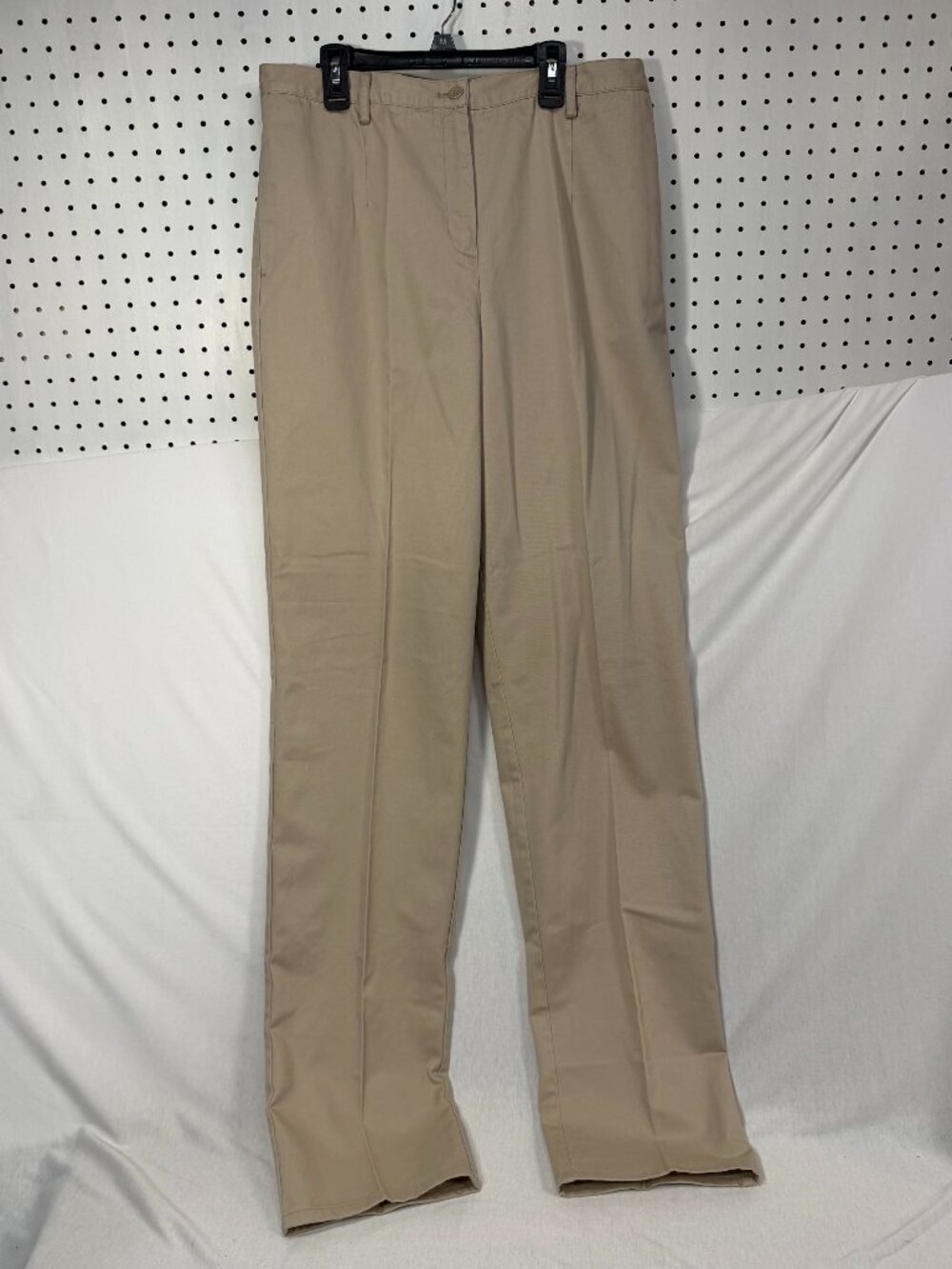 Pendleton Trousers Womens 10 Tall Khaki Chino Pants Pleated Cotton Vintage Summe